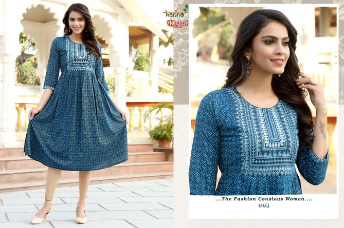 Kanha Koyal New Ethnic Wear Rayon Anarakli Kurti Collection